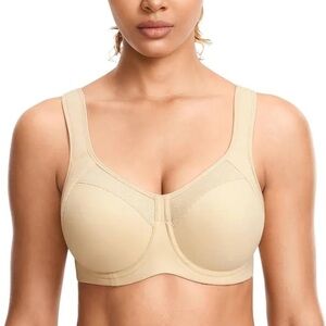SYROKAN,34E,High-Impact SportsBra,XSupport,Underwire,Racerback,Adjustable Straps